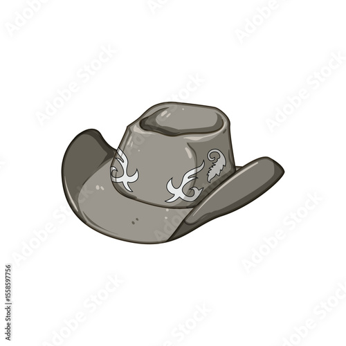 rodeo cowboy hat cartoon vector illustration
