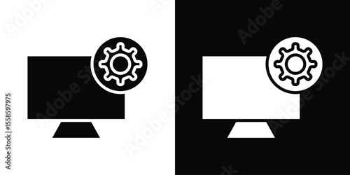 Software icon Vector illustration in solid and black and white. EPS10