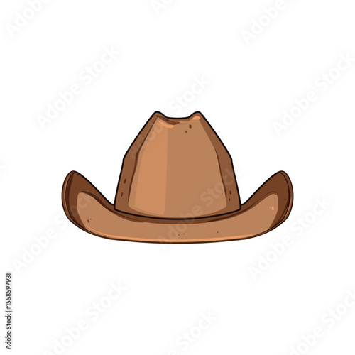vintage cowboy hat cartoon vector illustration