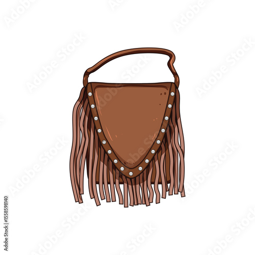 rodeo cowgirl bag cartoon vector illustration