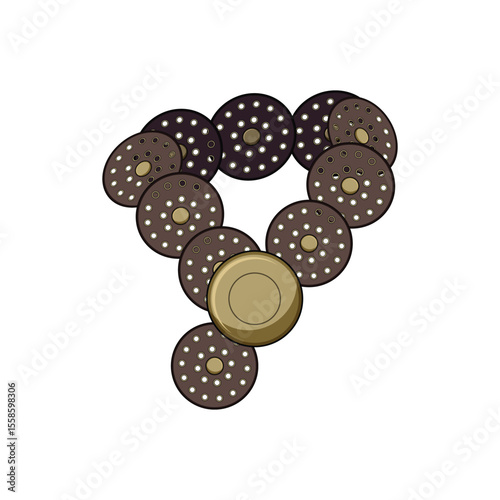 rodeo cowgirl belt cartoon vector illustration