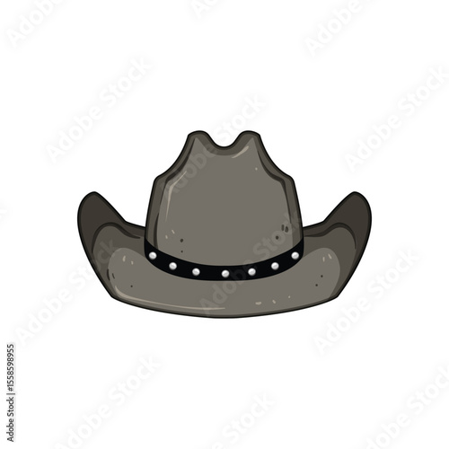 band cowgirl hat cartoon vector illustration