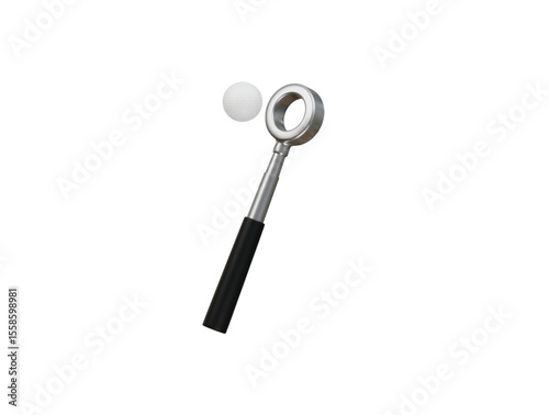 golf ball picker icon 3d illustration render