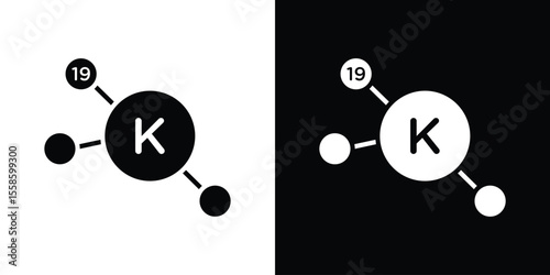 Potassium icon Vector illustration in solid and black and white. EPS10
