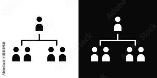 Ponzi scheme icon Vector illustration in solid and black and white. EPS10