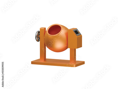 concrete mixer icon 3d illustration render