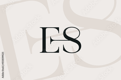 ES or SE letter logo icon design. Classic style luxury initials monogram.