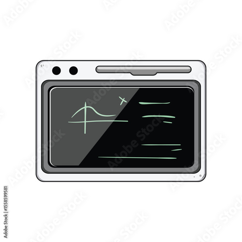 wireless digital handwriting pad cartoon vector illustration