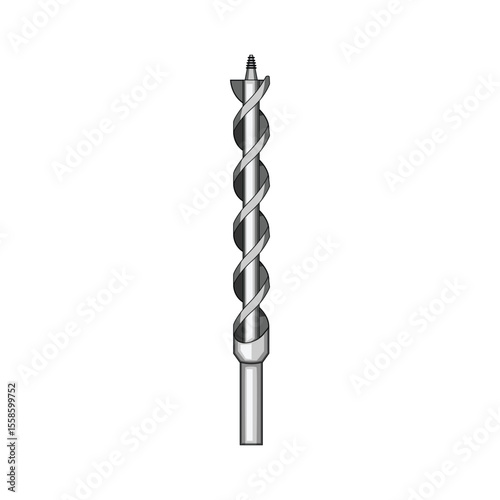masonry drill bit cartoon vector illustration