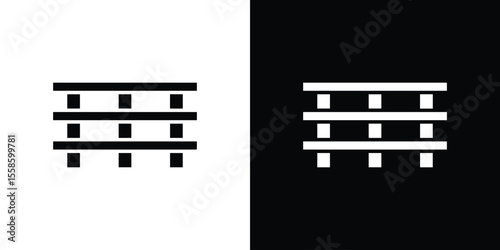 Pallet icon Vector illustration in solid and black and white. EPS10