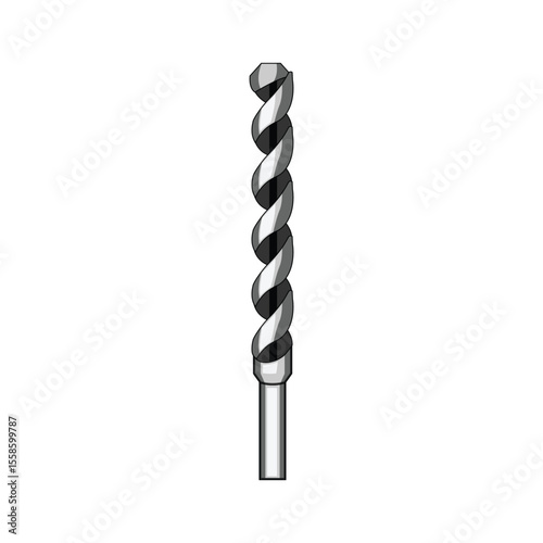carbide drill bit cartoon vector illustration