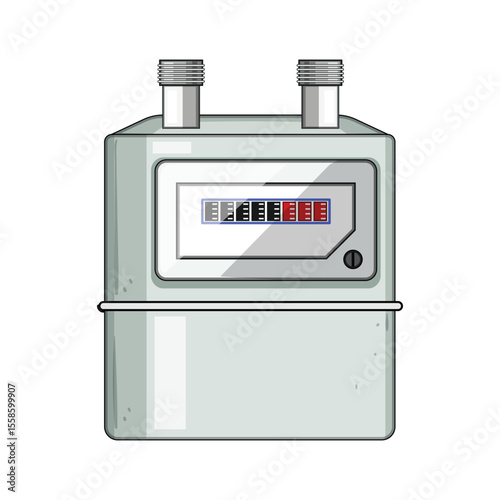 accuracy gas meter cartoon vector illustration