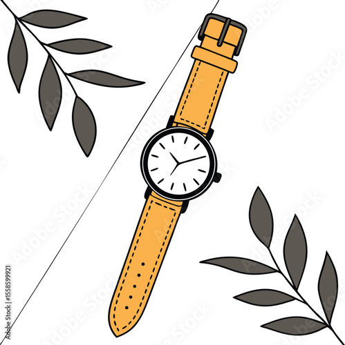 vector illustration of a clock