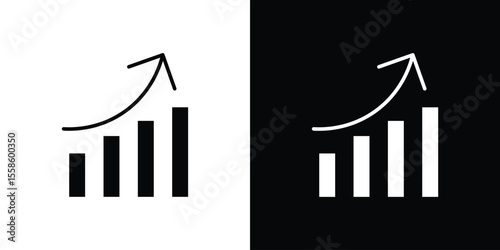Marketing strategy icon Vector illustration in solid and black and white. EPS10