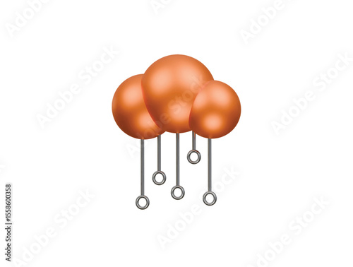 cloud server icon 3d illustration render