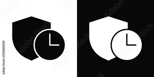 Long term icon Vector illustration in solid and black and white. EPS10