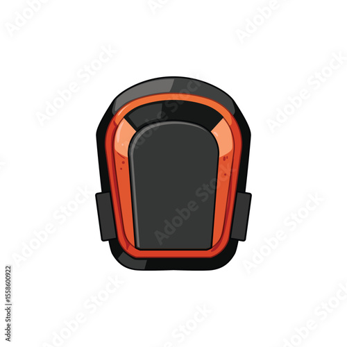 impact knee pads cartoon vector illustration