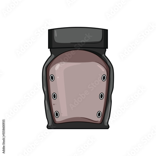 ergonomic knee pads cartoon vector illustration