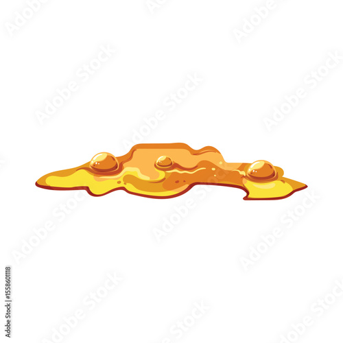igneous lava puddle cartoon vector illustration
