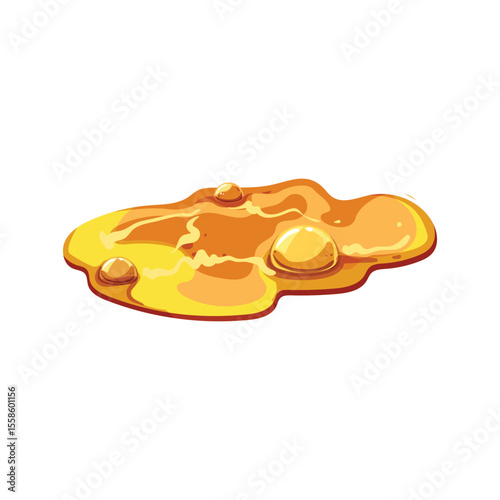 molten lava puddle cartoon vector illustration