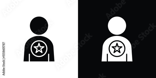 Good human icon Vector illustration in solid and black and white. EPS10