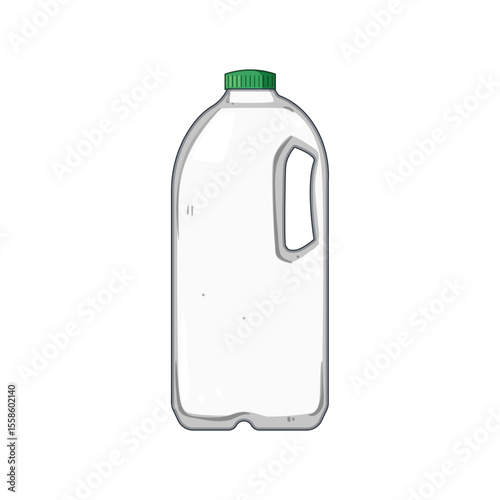 packaging milk bottle plastic cartoon vector illustration