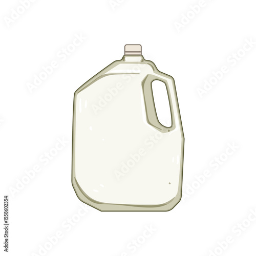 reduce milk bottle plastic cartoon vector illustration