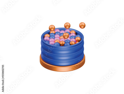 ball pit icon 3d illustration render