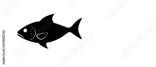 a black and white drawing of a fish on a white background. The fish is depicted in great detail, with its fins, scales, and eyes clearly visible