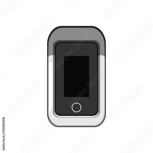 sensor oxygen fingertip monitor cartoon vector illustration