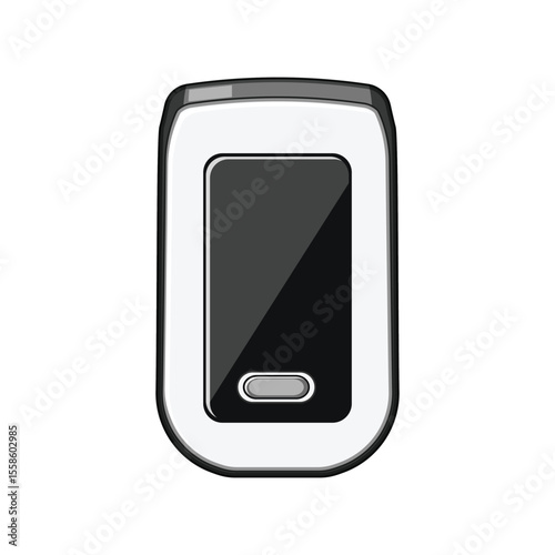 reading oxygen fingertip monitor cartoon vector illustration