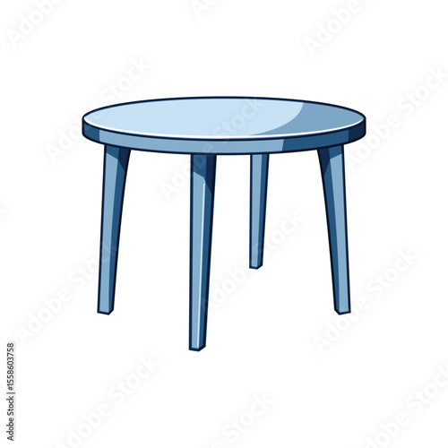furniture plastic table cartoon vector illustration
