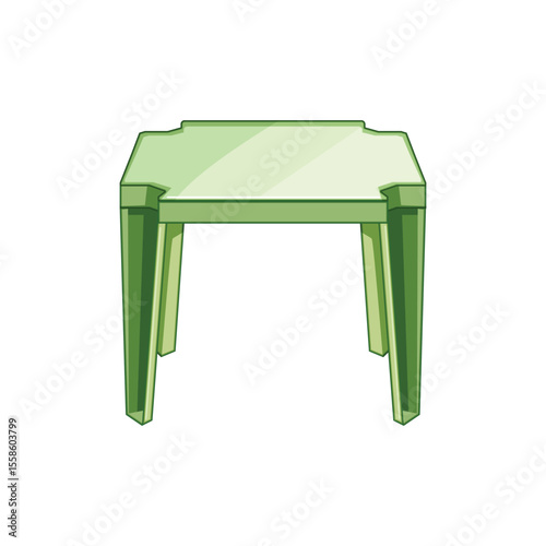 stackable plastic table cartoon vector illustration