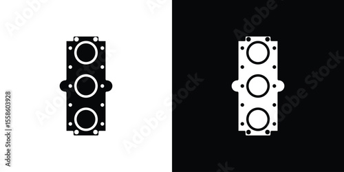 Car gasket icon Vector illustration in solid and black and white. EPS10
