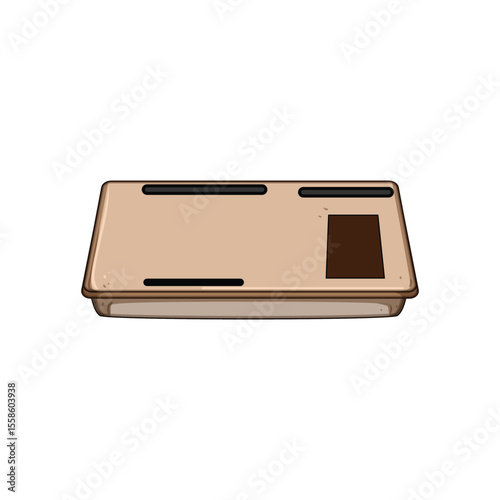 table portable lap desk cartoon vector illustration