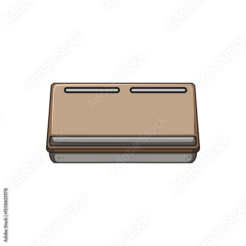 furniture portable lap desk cartoon vector illustration