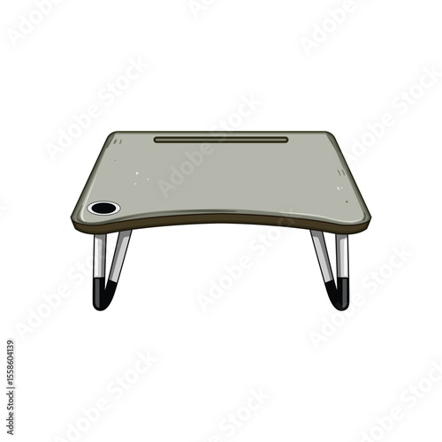 stackable portable lap desk cartoon vector illustration