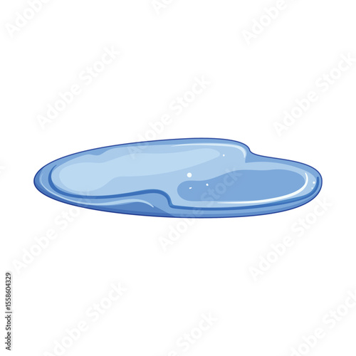 rain puddle cartoon vector illustration
