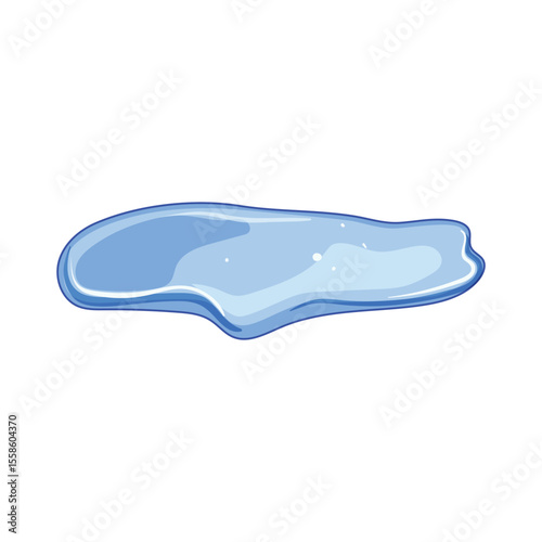 wet puddle cartoon vector illustration
