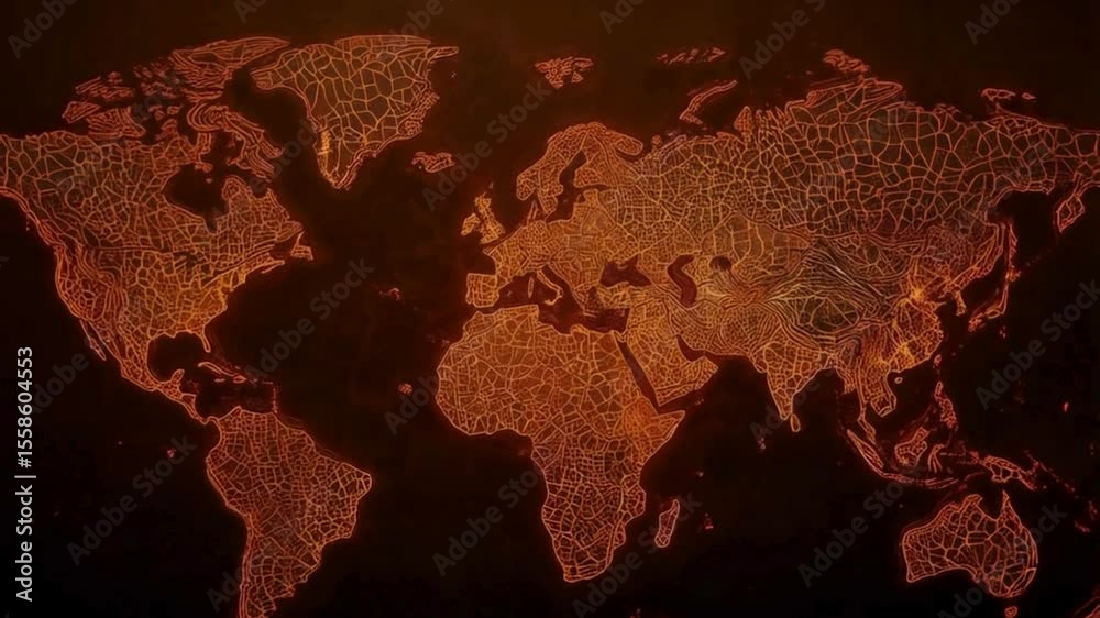 Video „Cinematic 4K Earth Map Animation – Dry Cracked Soil Texture ...
