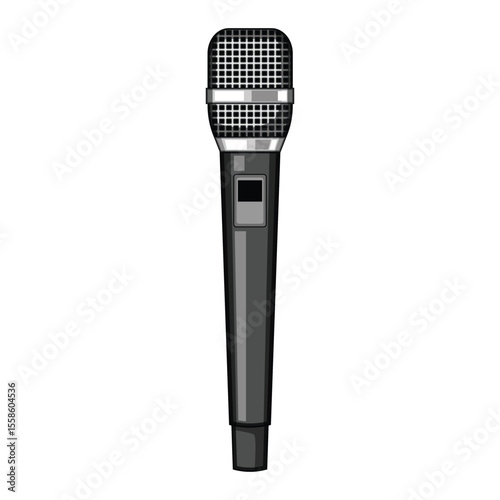cardioid radio microphone cartoon vector illustration