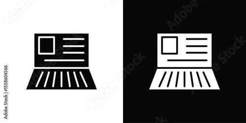 Bankbook icon Vector illustration in solid and black and white. EPS10