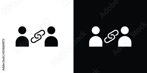 Affiliate link icon Vector illustration in solid and black and white. EPS10