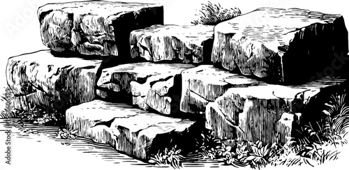 Cracked stone surface collection for design projects