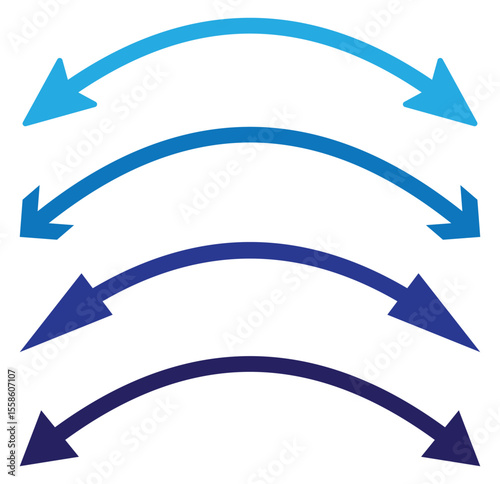 Dual arrow icon set. Double arrow icon set . Two side arrows icon vector illustration. Direction symbols, up and down sign. Variety colors Duel arrows icon. Eps 10