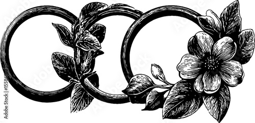 Vintage embroidery hoops with floral elements for artistic decor and crafts