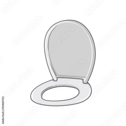style toilet seat cartoon vector illustration