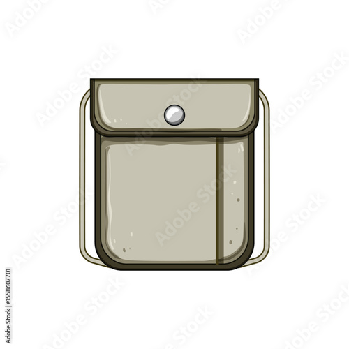 passport travel neck pouch cartoon vector illustration
