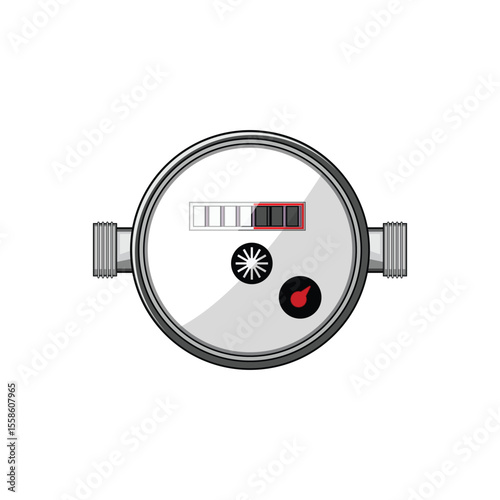 measurement water meter cartoon vector illustration
