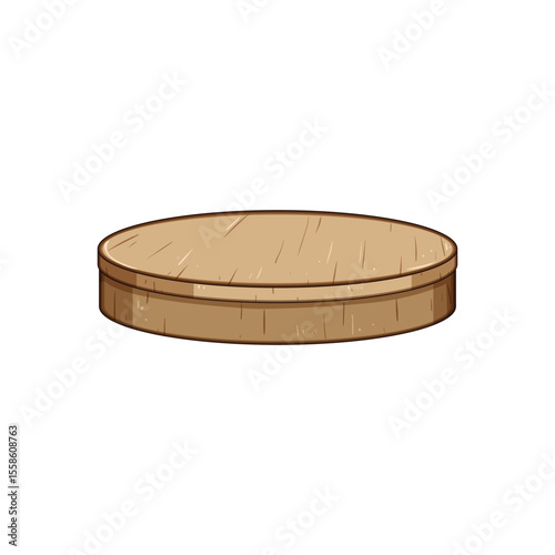presentation wood platform cartoon vector illustration